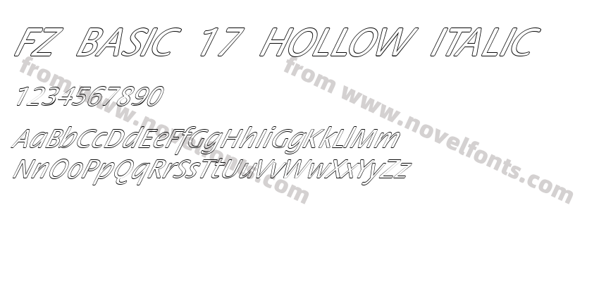 FZ BASIC 17 HOLLOW ITALICPreview