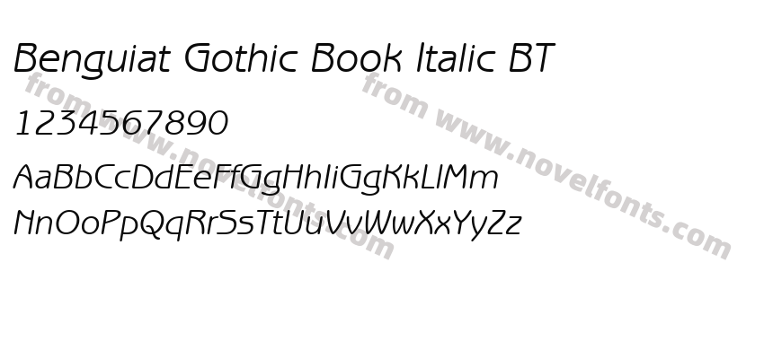 Benguiat Gothic Book Italic BTPreview