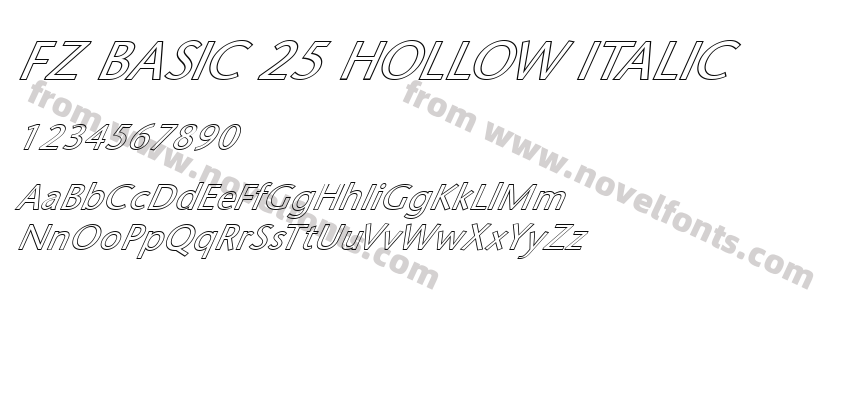 FZ BASIC 25 HOLLOW ITALICPreview