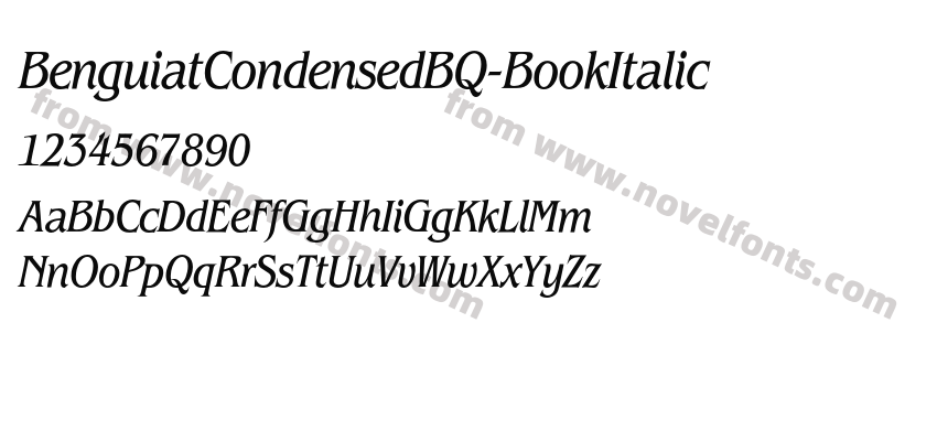 BenguiatCondensedBQ-BookItalicPreview