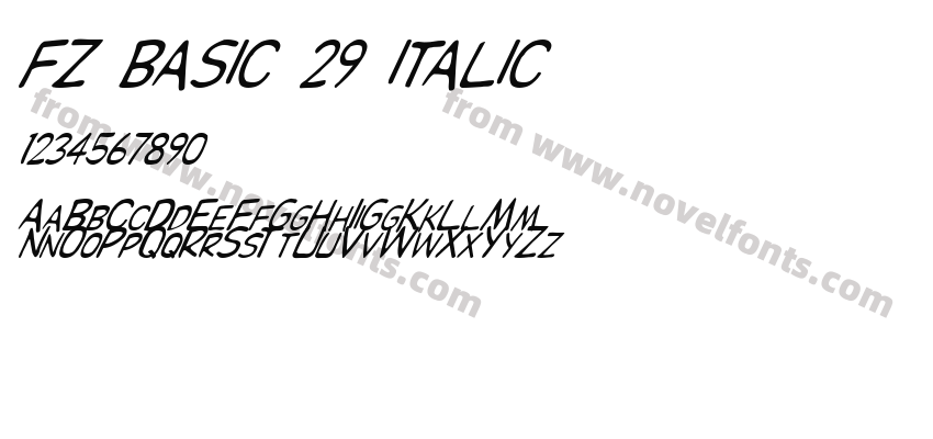 FZ BASIC 29 ITALICPreview