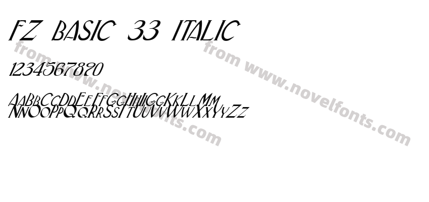 FZ BASIC 33 ITALICPreview