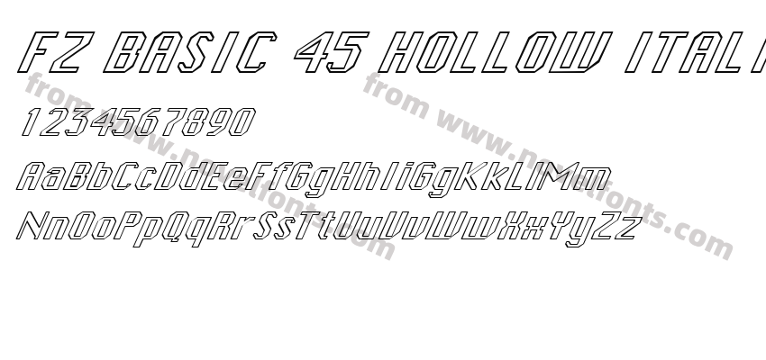 FZ BASIC 45 HOLLOW ITALICPreview