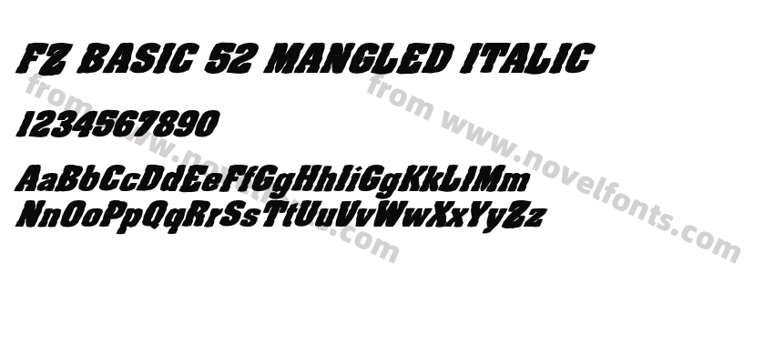 FZ BASIC 52 MANGLED ITALICPreview