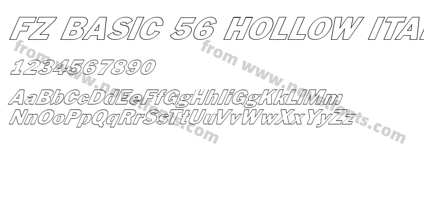 FZ BASIC 56 HOLLOW ITALICPreview