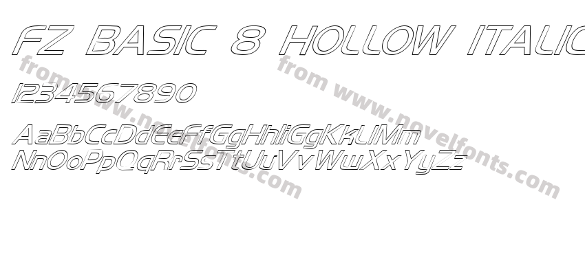 FZ BASIC 8 HOLLOW ITALICPreview