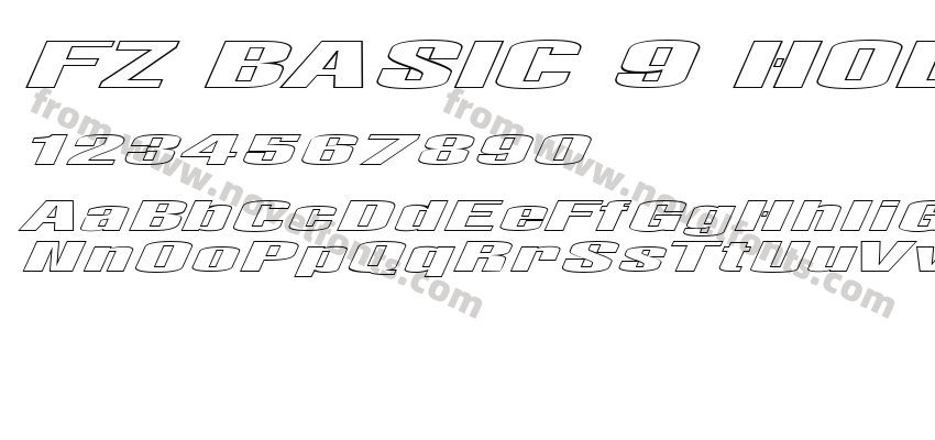 FZ BASIC 9 HOLLOW ITALICPreview