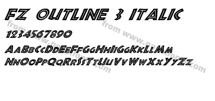 FZ OUTLINE 3 ITALICPreview