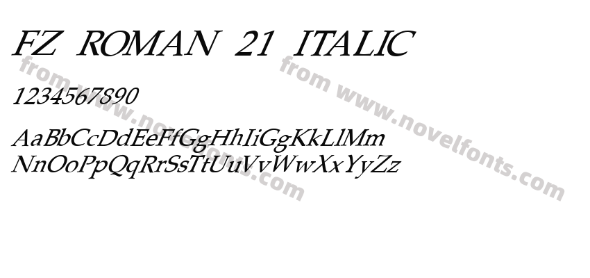 FZ ROMAN 21 ITALICPreview