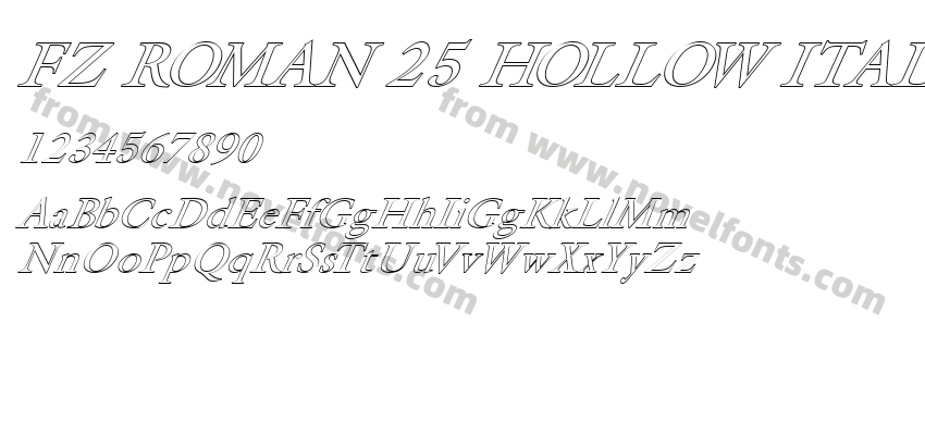 FZ ROMAN 25 HOLLOW ITALICPreview