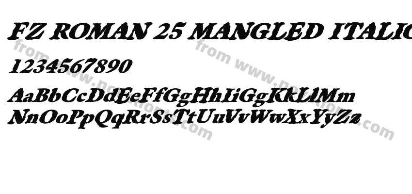 FZ ROMAN 25 MANGLED ITALICPreview