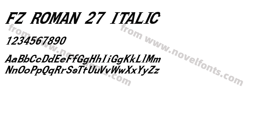 FZ ROMAN 27 ITALICPreview