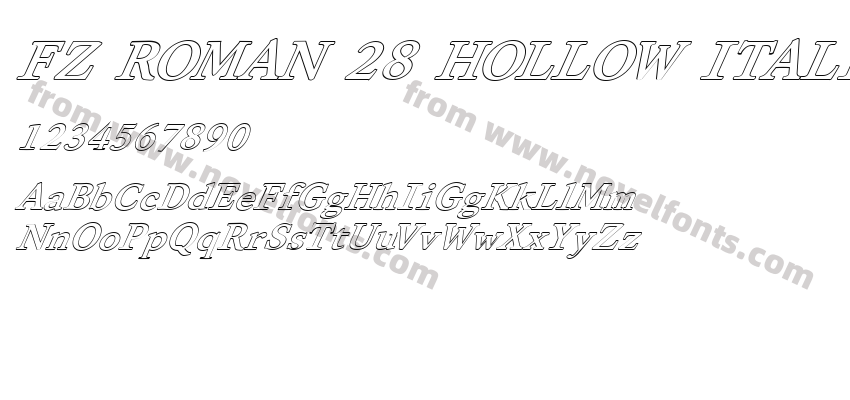 FZ ROMAN 28 HOLLOW ITALICPreview