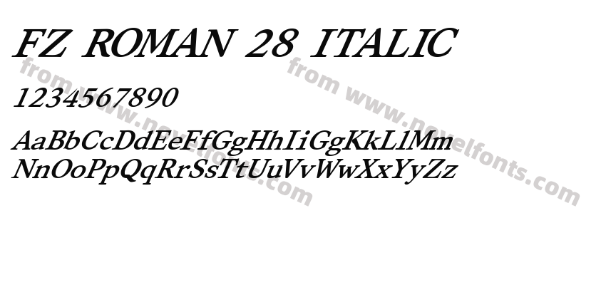 FZ ROMAN 28 ITALICPreview