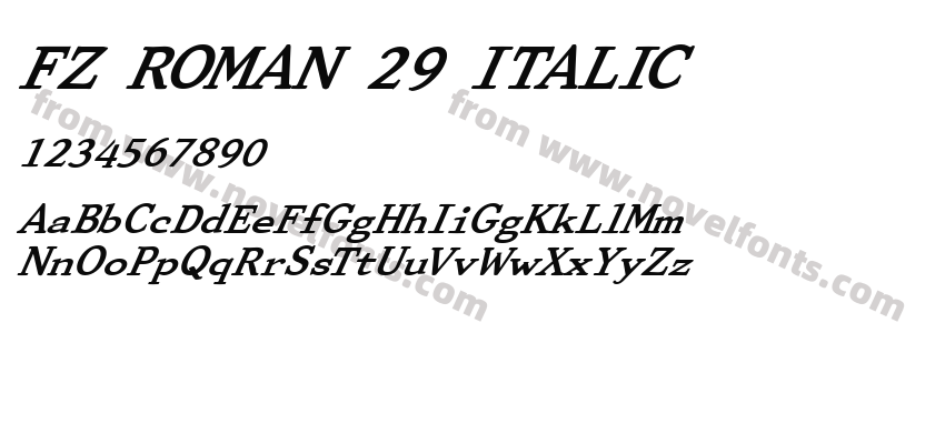 FZ ROMAN 29 ITALICPreview