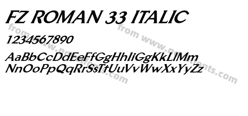 FZ ROMAN 33 ITALICPreview