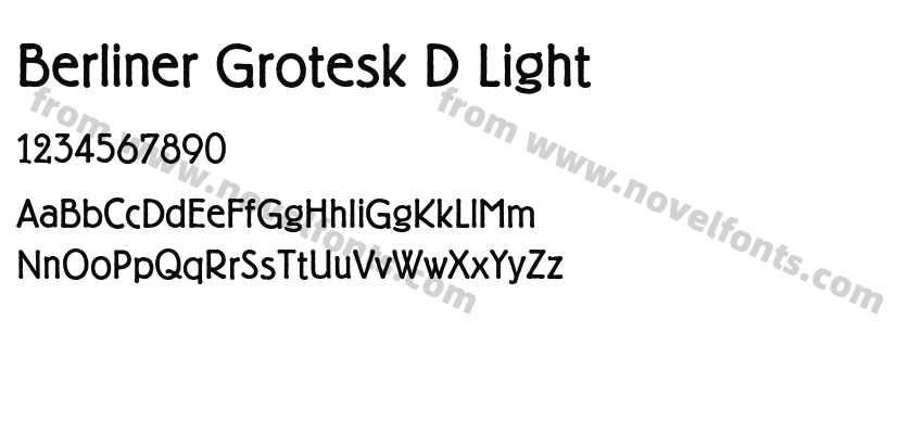 Berliner Grotesk D LightPreview