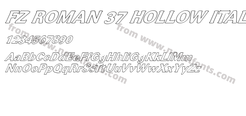 FZ ROMAN 37 HOLLOW ITALICPreview