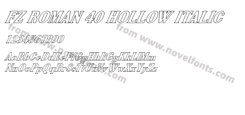 FZ ROMAN 40 HOLLOW ITALICPreview