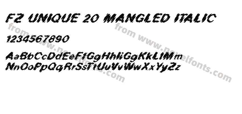 FZ UNIQUE 20 MANGLED ITALICPreview