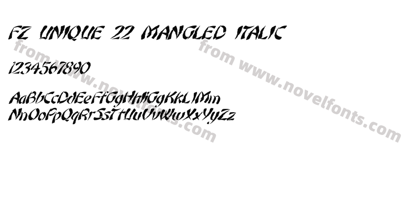 FZ UNIQUE 22 MANGLED ITALICPreview