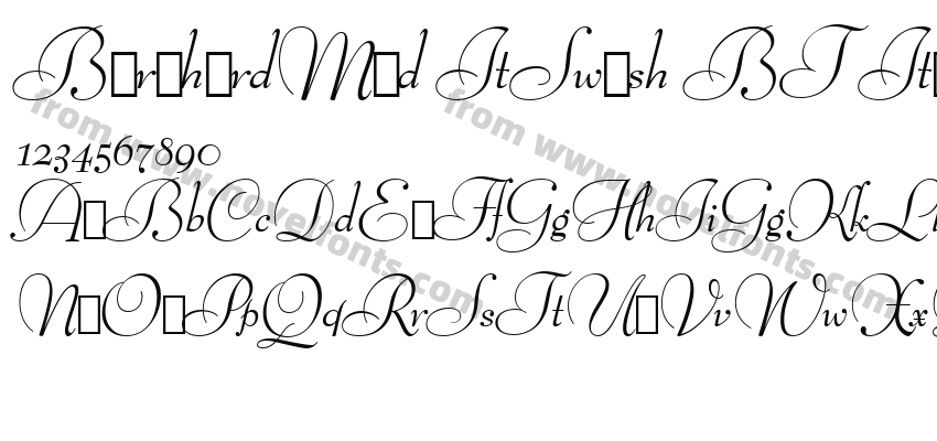 Bernhard Mod It Swash BT Italic SwashPreview