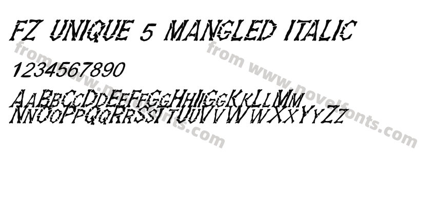 FZ UNIQUE 5 MANGLED ITALICPreview