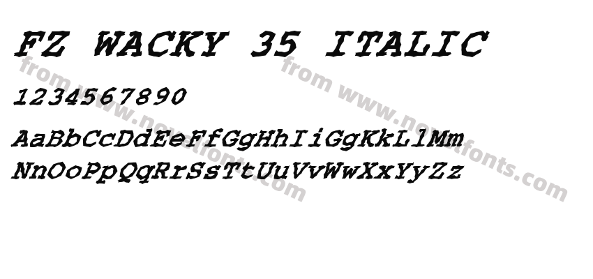 FZ WACKY 35 ITALICPreview