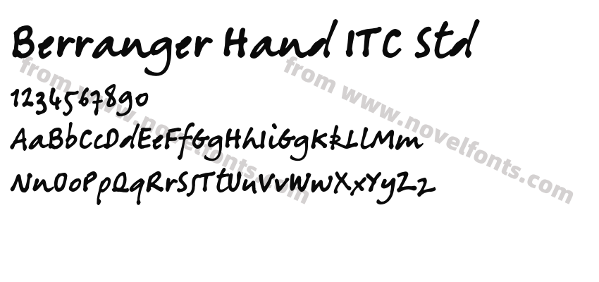 Berranger Hand ITC StdPreview