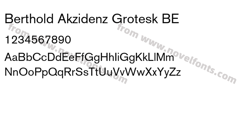 Berthold Akzidenz Grotesk BEPreview