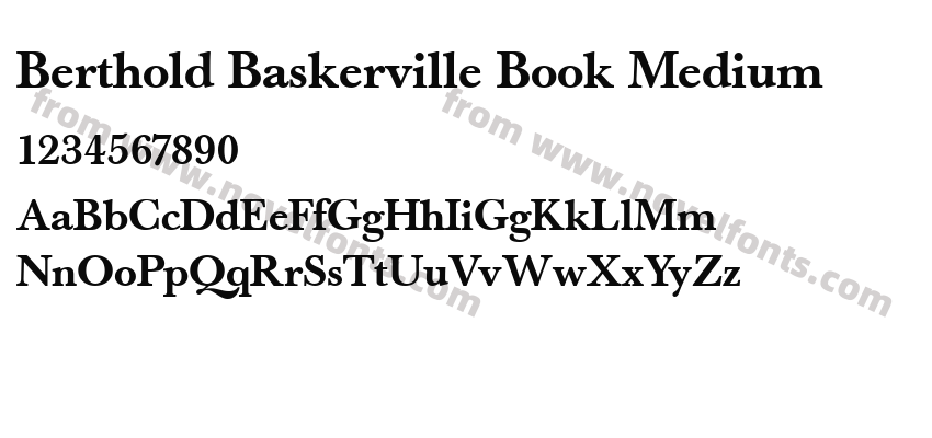 Berthold Baskerville Book MediumPreview