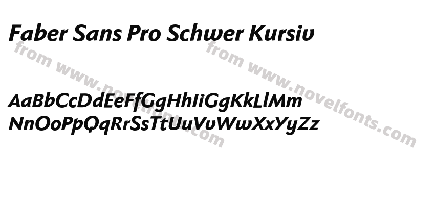 Faber Sans Pro Schwer KursivPreview