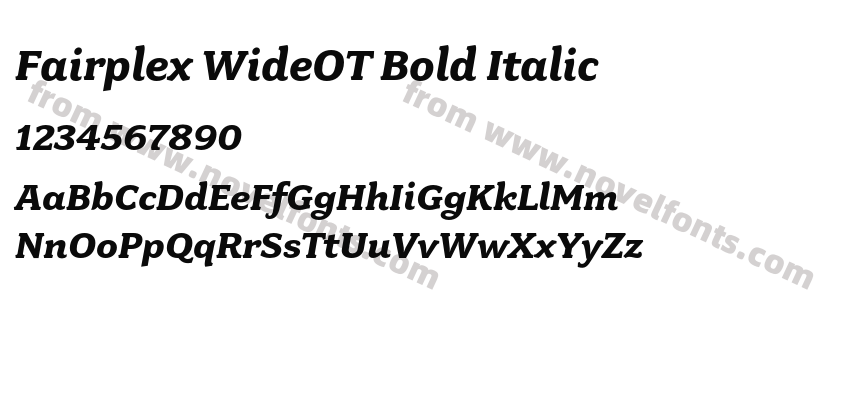 Fairplex WideOT Bold ItalicPreview