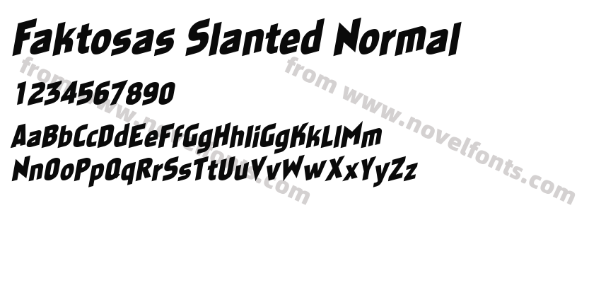 Faktosas Slanted NormalPreview