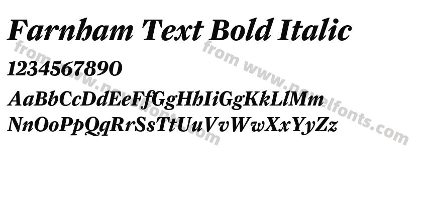 Farnham Text Bold ItalicPreview