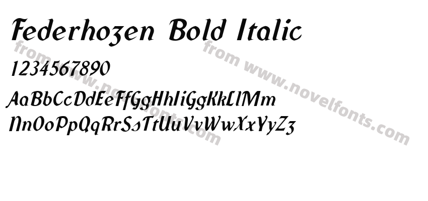 Federhozen Bold ItalicPreview