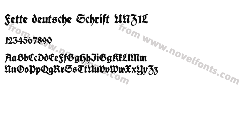 Fette deutsche Schrift UNZ1LPreview