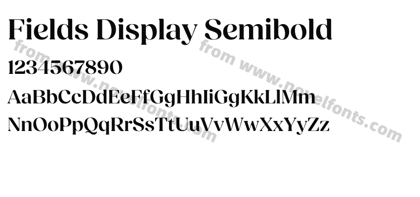 Fields Display SemiboldPreview