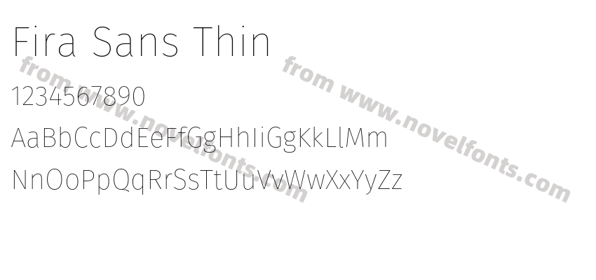 Fira Sans ThinPreview