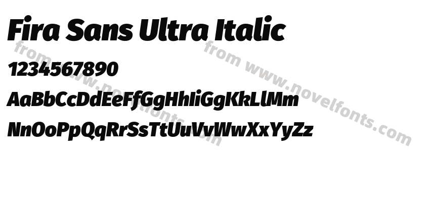 Fira Sans Ultra ItalicPreview