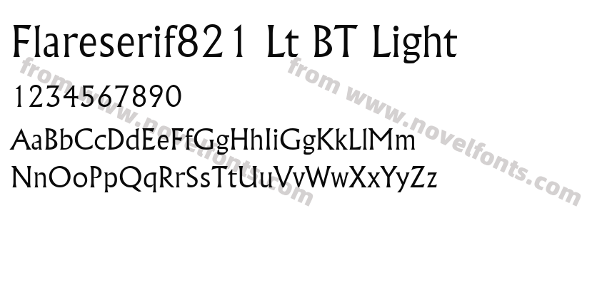 Flareserif821 Lt BT LightPreview