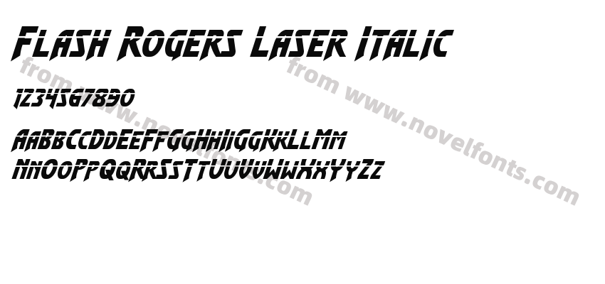 Flash Rogers Laser ItalicPreview