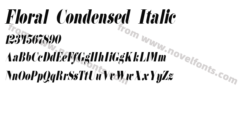 Floral Condensed ItalicPreview