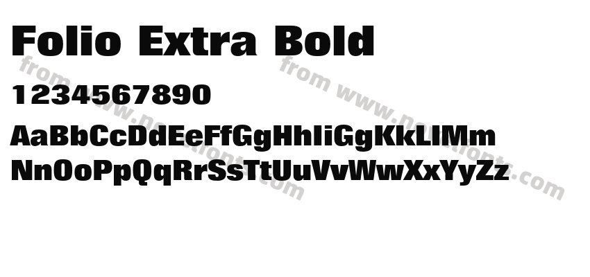 Folio Extra BoldPreview