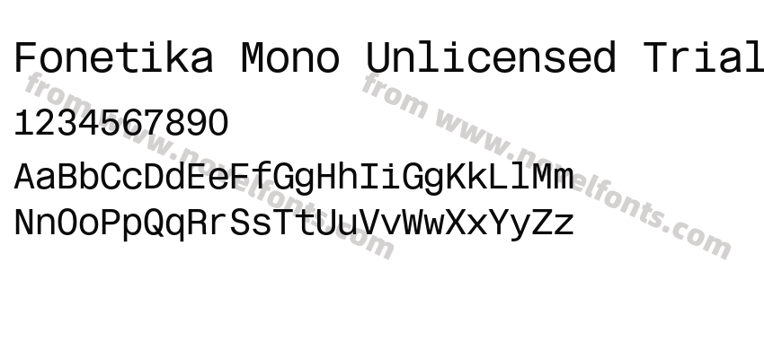 Fonetika Mono Unlicensed Trial RegularPreview