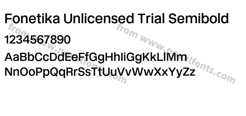 Fonetika Unlicensed Trial SemiboldPreview