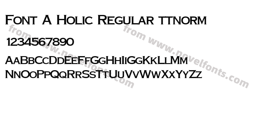 Font A Holic Regular ttnormPreview