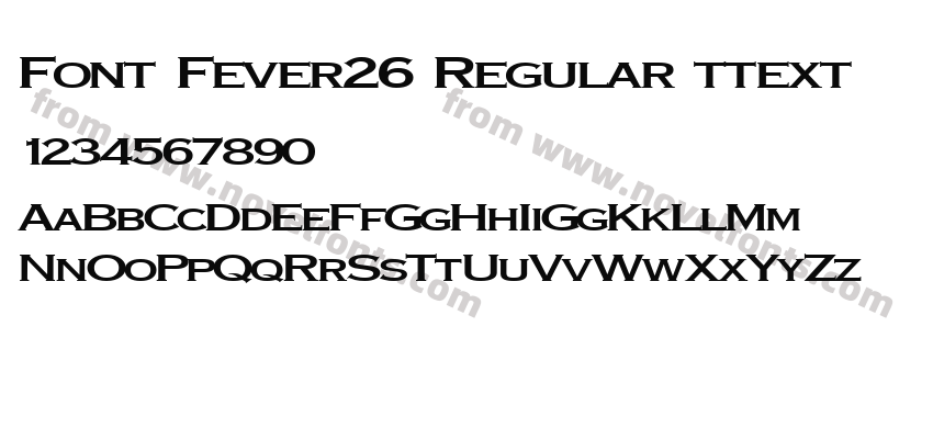 Font Fever26 Regular ttextPreview