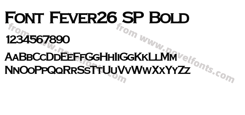 Font Fever26 SP BoldPreview