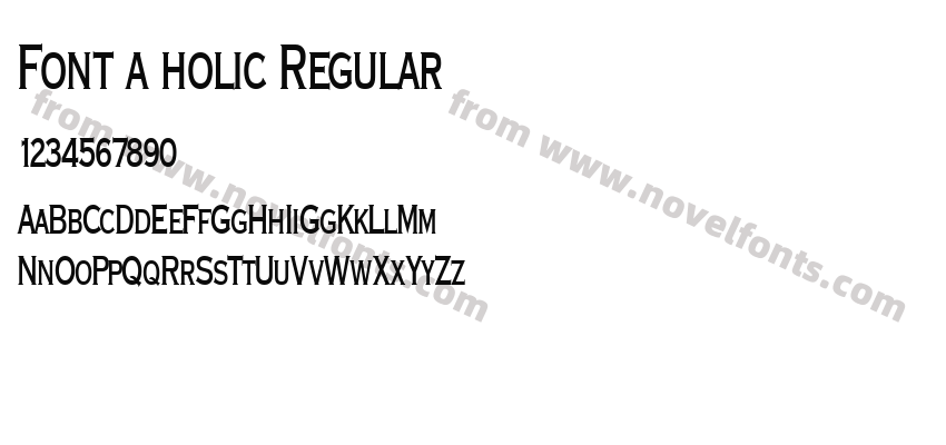 Font a holic RegularPreview